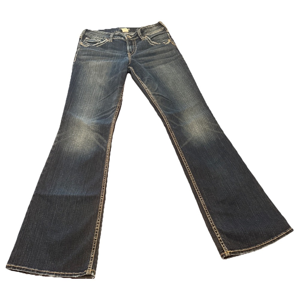 Silver Jeans Co Suki Surplus Womens Jeans W28 L32‎ Dark Wash Bootcut Denim